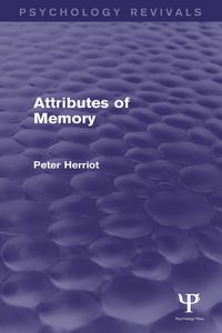 Produktbild: Attributes of Memory (Psychology Revivals)
