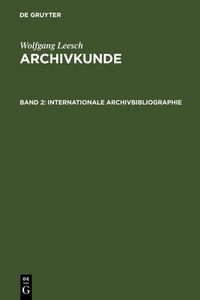 Produktbild: Internationale Archivbibliographie