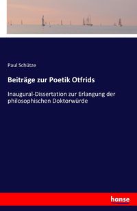Produktbild: Beitr&auml;ge zur Poetik Otfrids
