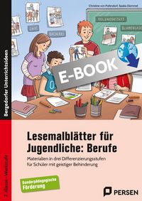 Produktbild: Lesemalbl&auml;tter f&uuml;r Jugendliche: Berufe