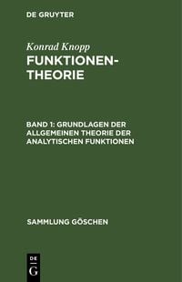 Produktbild: Grundlagen der allgemeinen Theorie der analytischen Funktionen
