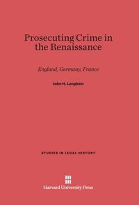 Produktbild: Prosecuting Crime in the Renaissance