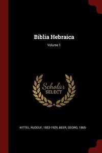 Produktbild: Biblia Hebraica; Volume 1