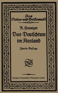 Produktbild: Das Deutschtum im Ausland vor dem Weltkrieg