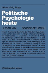 Produktbild: Politische Psychologie heute