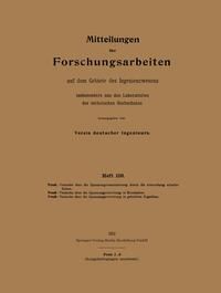 Produktbild: Mitteilungen &uuml;ber Forschungsarbeiten aus dem Gebiete des Ingenieurwesens
