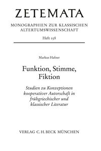 Produktbild: Funktion, Stimme, Fiktion