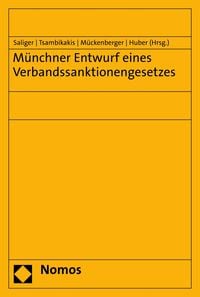 Produktbild: M&uuml;nchner Entwurf eines Verbandssanktionengesetzes