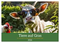 Produktbild: Tiere auf Gras - Der verr&uuml;ckte Cannabis-Kalender voller bekiffter Tiere (Wandkalender 2026 DIN A3 quer), CALVENDO Monatskalender