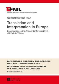 Produktbild: Translation and Interpretation in Europe