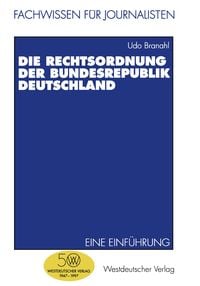 Produktbild: Die Rechtsordnung der Bundesrepublik Deutschland
