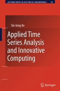 Produktbild: Applied Time Series Analysis and Innovative Computing