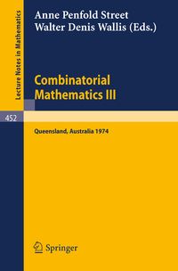 Produktbild: Combinatorial Mathematics III