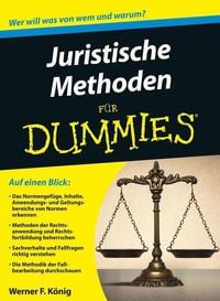Bild vom Artikel Juristische Methoden für Dummies vom Autor Werner König