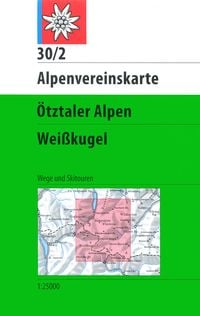 Produktbild: DAV Alpenvereinskarte 30/2 &Ouml;tztaler Alpen Wei&szlig;kugel 1 : 25 000