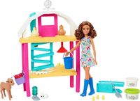 Bild vom Artikel Mattel HGY88 Barbie Hühnerhof Spielset, Barbie-Puppe, zierliche Körperform, br vom Autor 