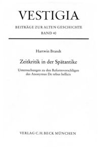 Produktbild: Zeitkritik in der Sp&auml;tantike