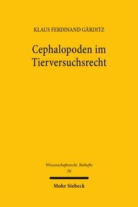Produktbild: Cephalopoden im Tierversuchsrecht