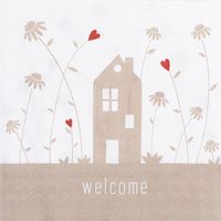 Produktbild: R&auml;der Serviette 33x33cm Welcome