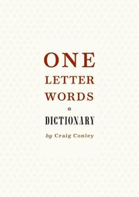 Produktbild: One-Letter Words, a Dictionary