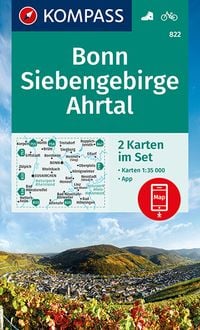 KOMPASS Wanderkarten-Set 822 Bonn, Siebengebirge, Ahrtal (2 Karten) 1:35.000 Kompass-Karten GmbH