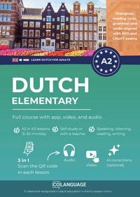Produktbild: Learn Dutch A2 elementary: full course with app, video, and audio