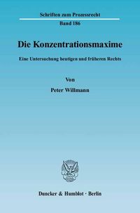 Produktbild: Die Konzentrationsmaxime.