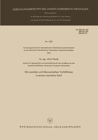 Produktbild: Die sozialen und &ouml;konomischen Verh&auml;ltnisse in einem iranischen Dorf