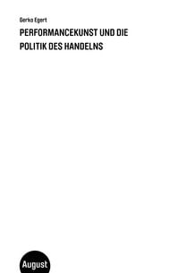 Produktbild: Performancekunst und die Politik des Handelns