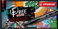 Bild vom Artikel STABILO® Acrylic Marker T300 Free, Candy eisblau, kobaltblau, soft rosé, taffy pink, weiss vom Autor 