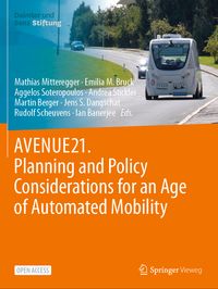Produktbild: AVENUE21. Planning and Policy Considerations for an Age of Automated Mobility