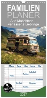 Produktbild: Familienplaner 2027 - Alte Maschinen - verlassene Lieblinge mit 5 Spalten (Wandkalender, 21 x 45 cm) CALVENDO