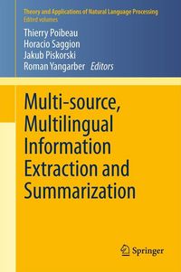 Produktbild: Multi-source, Multilingual Information Extraction and Summarization