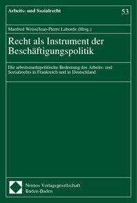 Produktbild: Recht als Instrument der Besch&auml;ftigungspolitik