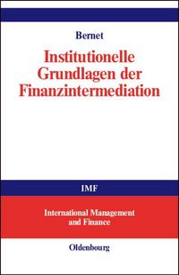 Produktbild: Institutionelle Grundlagen der Finanzintermediation