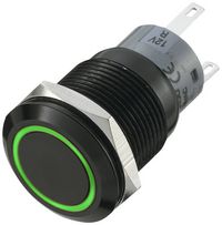 Produktbild: TRU COMPONENTS 702211 LAS1-AGQ-11E/G Vandalismusgesch&uuml;tzter Drucktaster 250 V/AC 5 A 1 x Aus/(Ein) tastend Gr&uuml;n (&Oslash; x L) 22 mm x 37 mm IP67 1 St.