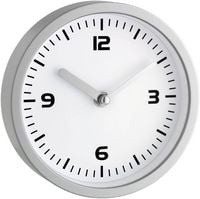 Produktbild: TFA Dostmann 60.3012 Quarz Wanduhr 16mm x 45mm Silber Badezimmer-/Feuchtraum geeignet