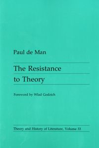 Produktbild: De Man, P: Resistance To Theory