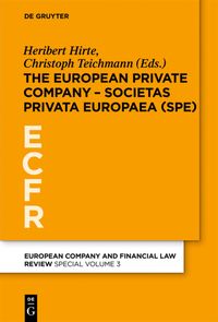 Produktbild: The European Private Company - Societas Privata Europaea (SPE)