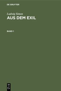 Produktbild: Aus dem Exil. Band 1