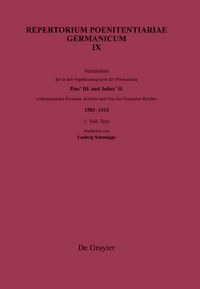 Produktbild: Verzeichnis der in den Supplikenregistern der Poenitentiarie Pius&rsquo; III. und Julius&rsquo; II. vorkommenden Personen, Kirchen und Orte des Deutschen Reiches (1503&ndash;1513)