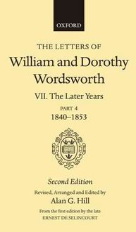 Produktbild: The Letters of William and Dorothy Wordsworth: Volume VII. The Later Years, Part IV, 1840-1853