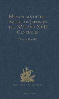 Produktbild: Memorials of the Empire of Japon in the XVI and XVII Centuri