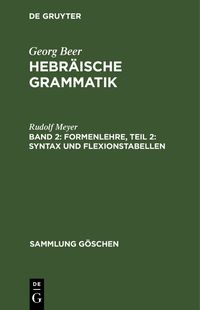 Produktbild: Formenlehre, Teil 2: Syntax und Flexionstabellen