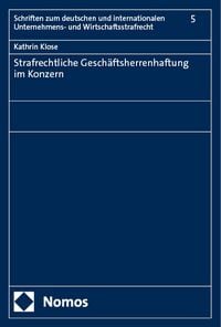 Produktbild: Strafrechtliche Gesch&auml;ftsherrenhaftung im Konzern