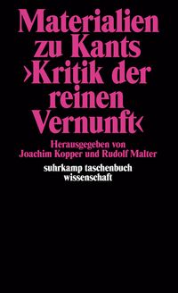 Produktbild: Materialien zu Kants &raquo;Kritik der reinen Vernunft&laquo;
