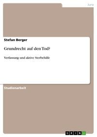 Produktbild: Grundrecht auf den Tod?