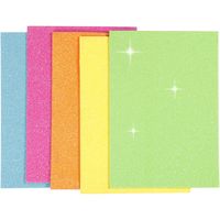 Produktbild: Creativ Company Moosgummi-Bl&auml;tter, A5, 150x210 mm, Dicke 2 mm, Sortierte Farben, 5 Blatt