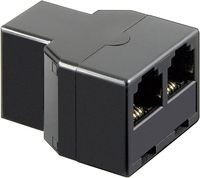 Bild vom Artikel Basetech Western Adapter [1x RJ11-Buchse 6p4c - 2x RJ11-Buchse 6p4c] Schwarz vom Autor 