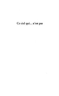Produktbild: Ce Ciel Qui... N'est Pas